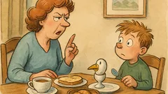 Witz: Beim Frühstück schmeckt das Ei nicht