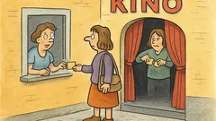 Witz: Schon die dritte Kinokarte heute?