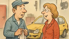 Witz: Sagt der Automechaniker zur Stammkundin …