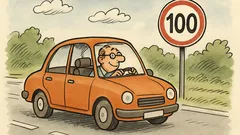 Witz: Ein Autofahrer nennt sich „Tempolimitbeachter“
