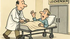 Witz: „Herr Doktor, wohin bringen Sie mich denn?“