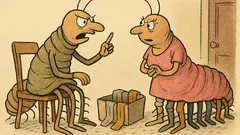 Witz: Der Tausendfüßler schimpft mit seiner Frau…