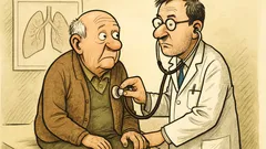 Witz: Ein Rentner beim Arzt hört mit