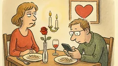 Witz: Er sagt: „Frohen Valentinstag!“