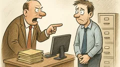 Witz: Im Büro schimpft der Chef…