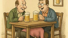 Witz: Zwei Freunde reden beim Bier…