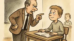 Witz: Hans kommt ohne Hausaufgaben zur Schule…