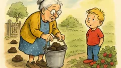 Witz: Oma findet Rossäpfel im Garten