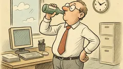 Witz: Zeit für eine Getränkminute.