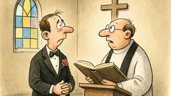 Witz: Ein Mann fragt am Altar…