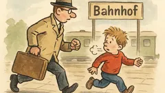 Witz: Karlchen hetzt zum Bahnhof…