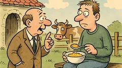 Witz: „Warum sind Sie Vegetarier, Herr Meier?“