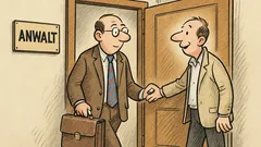 Witz: Mandant hält dem Anwalt die Tür auf…