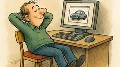 Witz: Ein Autofahrer sitzt am Computer…