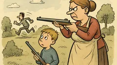 Witz: Mami, warum rennt Papi Zickzack?