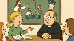 Witz: Doris erklärt Petrus' neuen Job