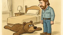 Witz: Chuck Norris hat einen Grizzlybären-Vorleger