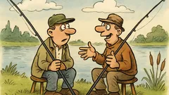 Witz: Zwei Kollegen sitzen beim Angeln …
