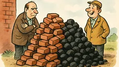 Witz: Der Pessimist sieht 500 Kilo Steine