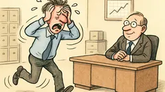 Witz: Angestellter jammert im Büro über Kopfschmerzen