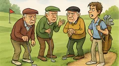 Witz: Drei ältere Herren auf dem Golfplatz