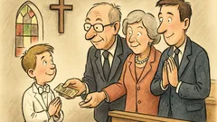 Witz: Erstkommunion-Geld ist eine Finanzpyramide