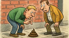 Witz: Zwei Idioten finden etwas auf dem Gehweg