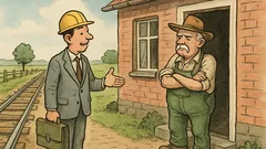 Witz: Ingenieur will Bahn durchs Haus