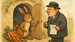 Witz: Ein Häschen öffnet dem Gerichtsvollzieher die Tür