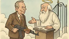 Witz: Der Kalaschnikow-Erfinder kommt in den Himmel…