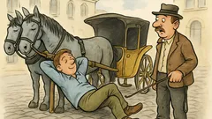 Witz: Ein Fiakerkutscher ertappt einen Touristen