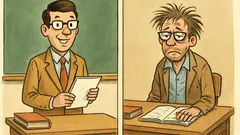 Witz: Lehrer am Anfang, Lehrer am Ende