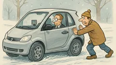 Witz: SMART: Sachte, Mann, Auto rutscht total!