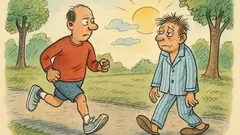 Witz: Treffen sich zwei Frühsportler am Morgen