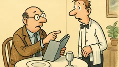 Witz: Ein Deutschlehrer bestellt Omelett mit zwei t