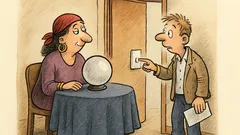 Witz: Warum muss man sich bei Wahrsagerin anmelden?