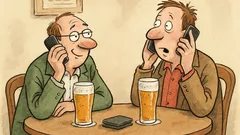 Witz: Wessen Frau zuerst anruft, zahlt!