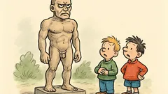 Witz: Fritzchen und Paulchen vor Adams Skulptur…