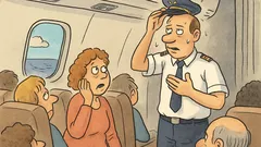 Witz: Über dem Pazifik geht der Sprit aus…