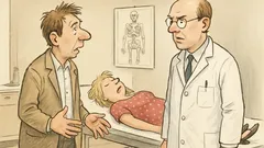 Witz: „Herr Doktor, was ist mit meiner Frau?“